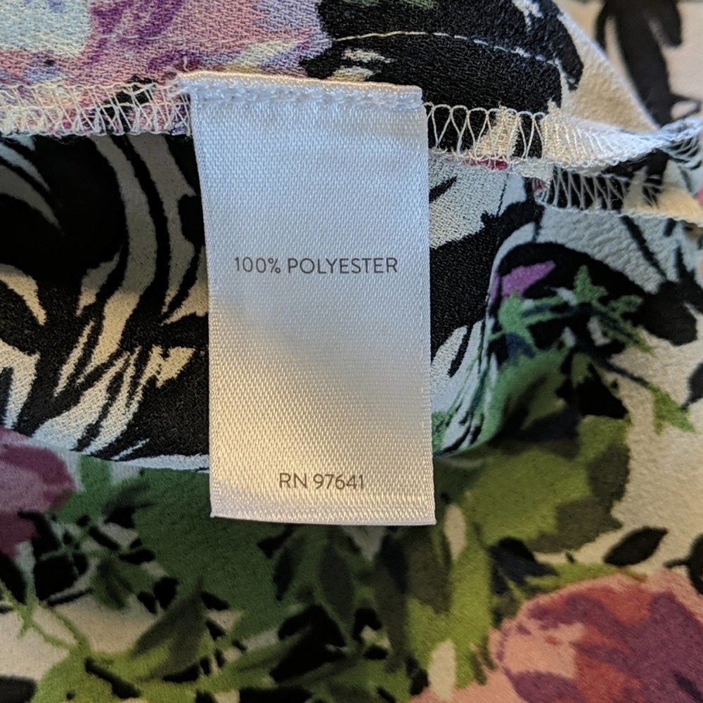J. Jill Floral Leaf Print Button Down Blouse XL $99 - Picture 7 of 7